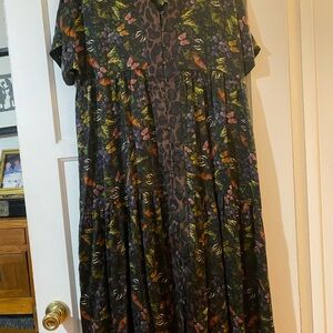 Johnny Was Multicolor Floral Maxi Dress